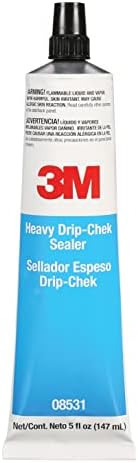 3M Heavy Drip-Chek Sealer, 08531, Heavy-Based, Weather-Resistant, Non-Sagging, 5 oz Tube , Black