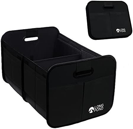 Long Pond Car Trunk Organizer, Storage for SUVs or Sedans, Foldable Cargo Containers with 9 Pockets and Reinforced Handles, with Non-Slip Bottom, Collapsible Storage for SUVs, Sedans, or Any Cars