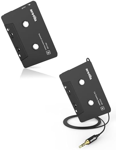 Arsvita Bluetooth 5.0 Wireless Cassette Adapter & Car Audio Cassette to Aux Adapter