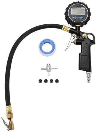 1 Set Universal Tire Pressure Gauge 200PSI 2.68Inch Digital Pressure Gauge with Inflator Tyre Air PSI Meter for Motorcycle SUV Truck
