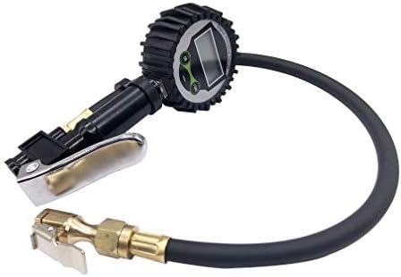 Alla Lighting High Performance Digital Tire Pressure Gauge - 150 PSI, Large Dial 2" Easy Read Air Chuck Tire Pressure Gauge for Cars, Trucks, SUVs, Bikes, Motorcycles