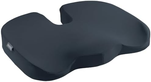 Leitz Ergo Orthopedic Seat Cushion for Office Home Car, Ergonomic, Washable Cover, Tailbone Pain Relief, Back Support, Proper Posture (52840089-NA)