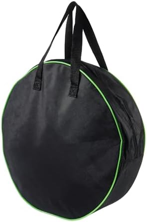 Klmnop 15.7 Inch Jumper Cable Bag - Round Waterproof Storage Bag, Organizer for EV & Garden Hoses (Black)