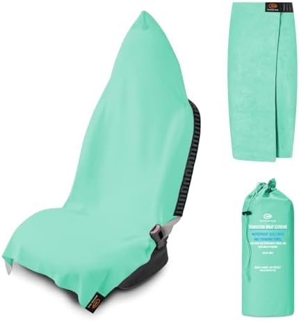 Orange Mud Transition Wrap Extreme – Mint Waterproof Car Seat Cover & Changing Towel – Secure Wrap for Runners, Cyclists, Triathletes, Gym-Goers – Quick-Dry, No-Slip Fit, Machine Washable