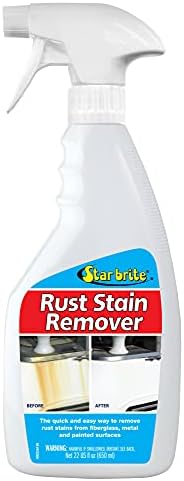 STAR BRITE Rust & Corrosion Stain Remover - Fast-Acting Spray for Fiberglass, Vinyl, Fabric, Metal & Painted Surfaces - Also Removes Sprinkler Stains 22 OZ (089222P)