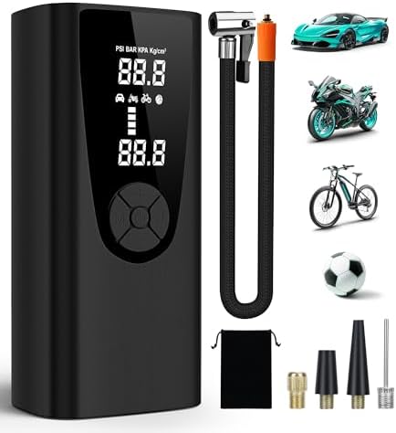 Tire Inflator Portable Air Compressor,180PSI Air Pump for Car Tires