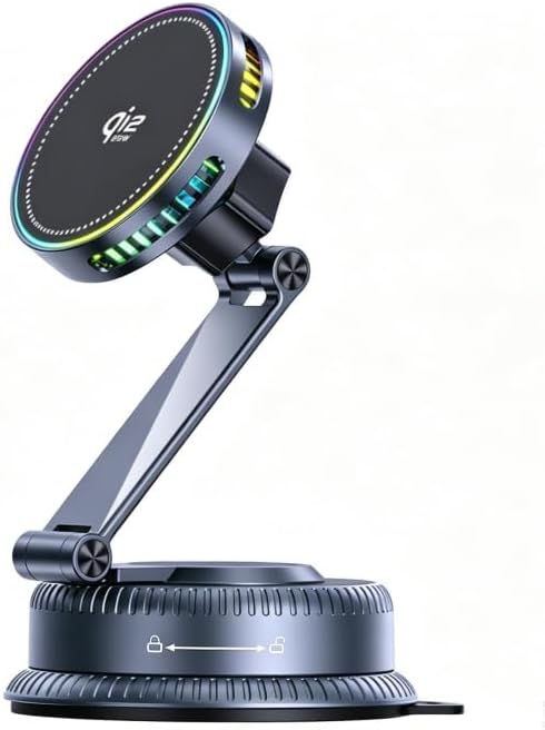 25W Charger Car Phone Mount with LED Light & 45W Adapter