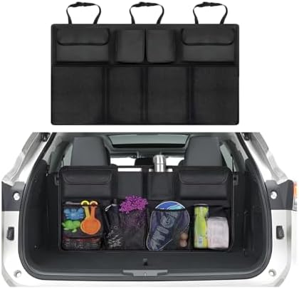 Mandark Car Trunk Organizer, Space Saving Vehicle Backseat Hanging with 8 Large Pockets, Automotive Interior Cargo Organization Storage Bag Accessories, Universal for SUV, Truck, Van
