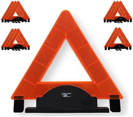 Lumen Wand 12 Pack LED Reflective Roadside Warning Emergency Triangle