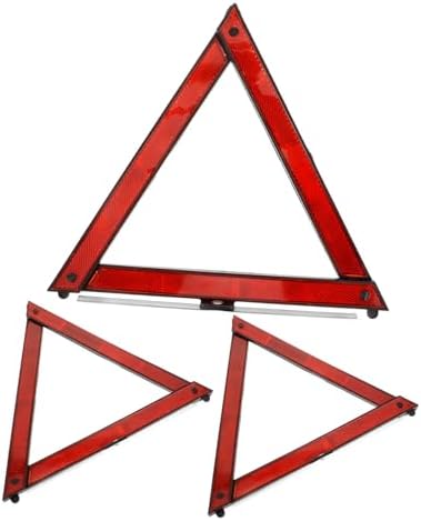 3pcs Reflective Warning Triangle Frame, ABS Portable Road Safety Sign