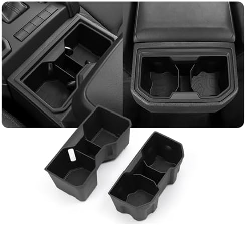 Center Console Cup Holder Inset for Toyota Tacoma Gen 4th 2026 2025 2024 Interior Accessories Front & Rear Car Drink Holder Organizer Protector(2PCS)