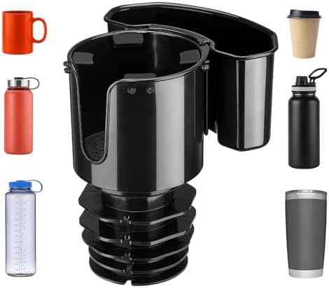 JOYTUTUS Cup Holder Expander, Expandable Insert Extender, Adapt Most Regular Cup Holder Compatible with Hydro-Flask, Yeti, Car 18-40oz (3.4-3.8 Inch), Nalgene (16 40 Oz) Large Water Bottles