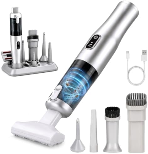 Car Vacuum Portable Cordless Handheld Vacuum Cleaner, 4-in-1 Mini Vacuum with 18,000Pa Suction, 6,000mAh Battery, Brushless Motor, 3 Suction Modes, USB-C, for Car, Home & Office