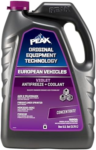 PEAK OET Extended Life Violet Concentrate Antifreeze/Coolant for European Vehicles, 1 Gal.