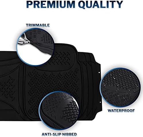 Zone Tech Premium Quality Automotive Rear Universal 1 Piece Runner Mat- All Weather Protection-Perfect for Car, Truck and SUV
