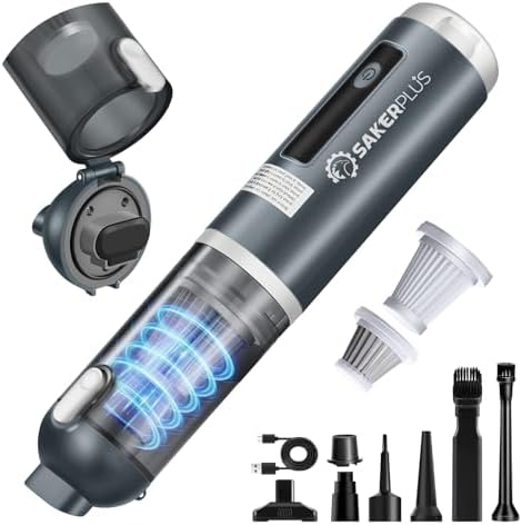 Mini Vacuum Cleaner,Cordless Car Vacuum, 4 in 1 Mini Vacuum Cleaner(Grey)