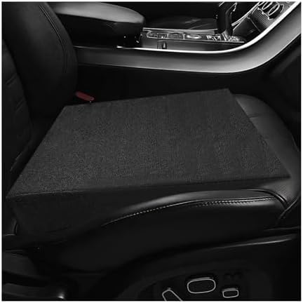 Auto Seat Wedge Leveling Cushion, Breathable Fabric Rear Seat Leveling Mat Support Cushion, Ergonomic Angled Design Backseat Pad Pain Relief Pad for Car Office Outdoor