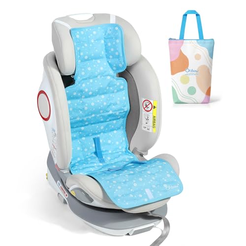 Orzbow Car Seat Cooling Pad with Insulated Bag, Carseat Cooler Pad for Babies Toddler Kids Infant, Portable Baby Cooling Pad for Hot Summer to Keep Comfortable, Blue
