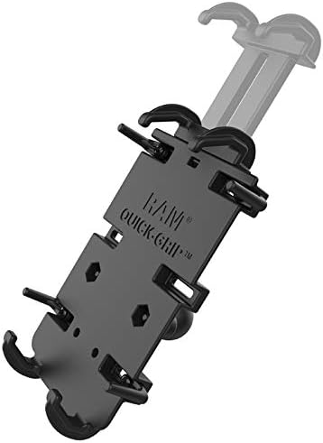 RAM Mounts Quick-Grip XL Phone Holder with B Size 1″ Ball Diamond Base, Universal Large Smartphone Cradle for RAM Mount Systems RAM-HOL-PD4-238AU