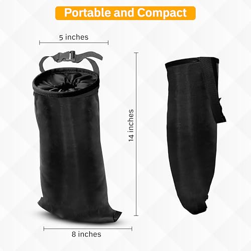 EcoNour 2 Pack Car Trash Bag | Washable Back Seat Hanging Bag