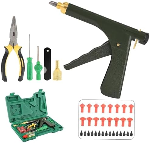 Motorcycle & Car Tire Repair Kit with Plugs Universal Tire Repair Tools for Punctures & Plug Flats Includes Mushroom Plug & Rubber Nail Kit for Motorcycle, Car, ATV, Tractor, Trailer, ARB