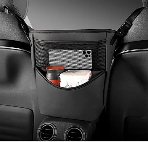 Tumecos Car Handbag Holder Between Seats, Multifunctional Car organizer for Center Armrest Box,Car Storage Bag Pocket Handbag Purse Holder for Storage, Large capacity, wear resistant(Black)