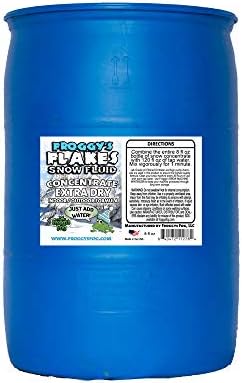 Froggy's Flakes Snow Machine Fluid Concentrate, 8 fl. oz, Extra-Dry Formula Snow Fluid with 30 Feet Float/Drop, Makes 1 Gallon Snow Fluid