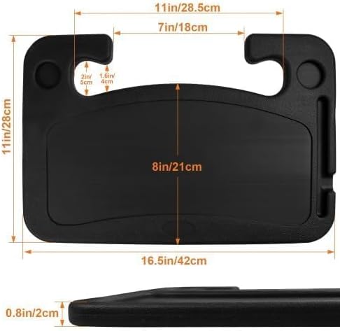 Automobile Steering Wheel Desk for Ram 2500/3500 Crew Cab 2019-2024, Car Tray Portable Vehicle Laptop Holder Table Auto Mount Interior Accessories,Black