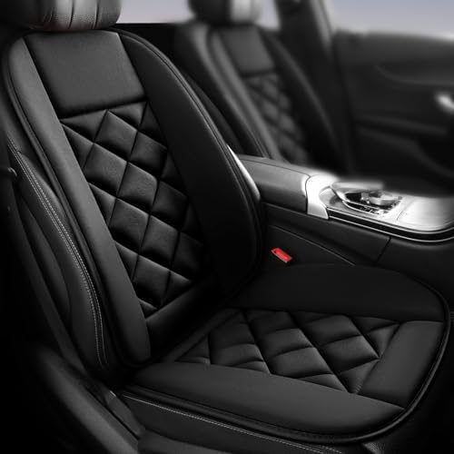 Car Seat Cushion with Back Support Pillow, Car Seat Cushion for Long Driving, Breathable Car Seat Protector, 1.2'' Thick Memory Foam Design for Pain Relief, Seat Pad for Car SUV Truck (Black)