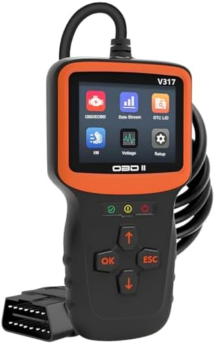 Zpana Car OBD2 Scanner Diagnostic Tool, Vehicle Check Engine Fault Code Readers, Data Clear I/M Readiness Automotive Error Scan Tool Accessories, Universal for SUV, Sedan, Truck