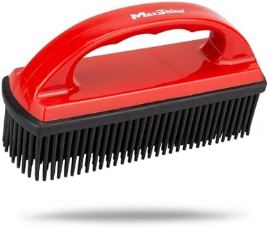 Maxshine Universal Car Carpet Lint & Hair Removal Brush - Electrostatic Rubber Bristles - Efficiently Removes Pet Hair from Dogs, Cats & Other from Interiors & Carpets - Easy-to-Clean