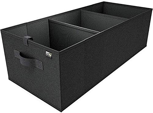 MIU COLOR Trunk Organizer for SUV, Car Organizer, Collapsible Trunk Organizer for Car, Non-Slip Bottom, Storage Organizer for Sedans, Van, Jeep, Grocery, Large 3 Compartments, Black 32"×13"×10.6"