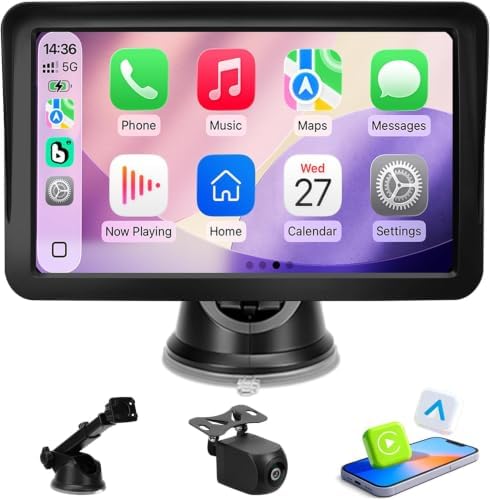 Carplay Screen for Car, 9 inch Wireless Carplay (Black)
