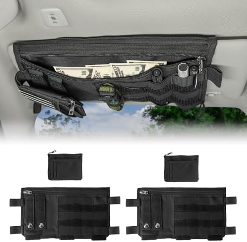 Car Sun Visor Organizer for Car SUV Truck, 2-Pack
