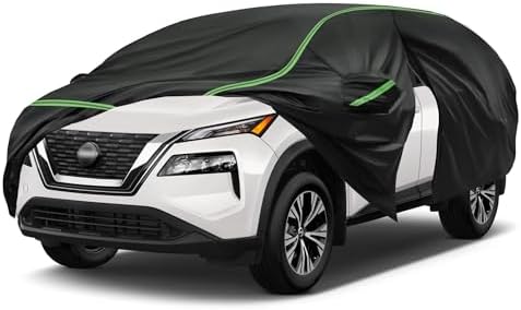 Car Cover for Nissan Rogue 2008-2025, SUV Size, 6 Layers Waterproof All Weather Protection, Sun UV Rain Snow Resistant with Windproof Straps & Reflective Design