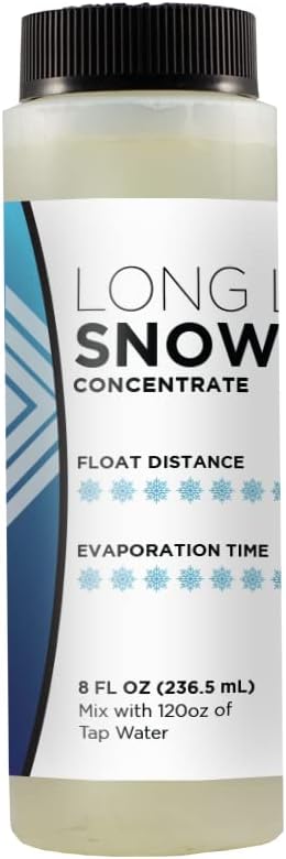 Froggy's Flakes Snow Machine Fluid, Makes 1 Gallon, Long-Lasting Formula Snow Fluid with 75+ Feet Float/Drop