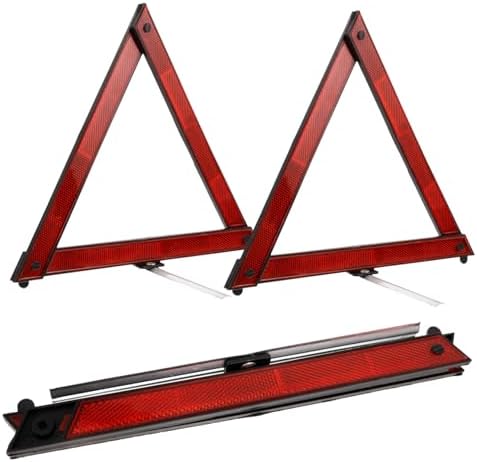 3pcs Reflective Warning Triangles for Road Emergency Traffic Safety