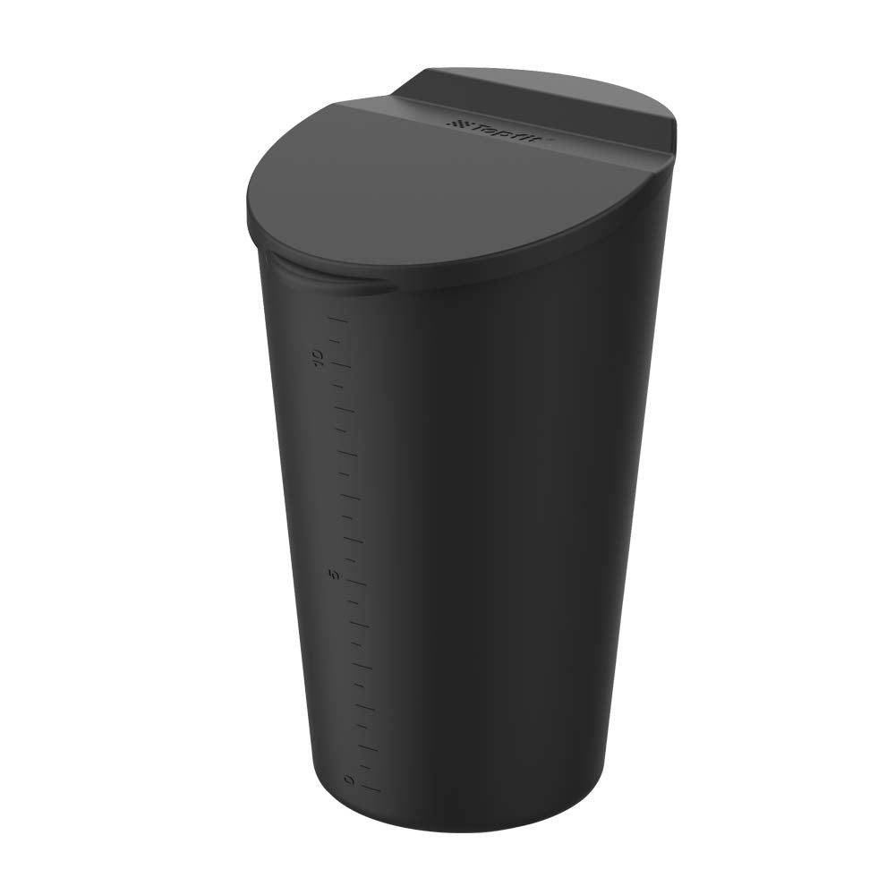 Silicone Trash Can with Lid - Car Cup Holder Trash Bin for Auto, Home, Office (Black)