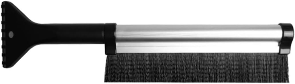 Extendable Snow Brush Black for Car, Ice Scraper Aluminum Alloy
