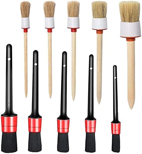 10PCS Car Auto Detailing Brushes Set Interior & Exterior Cleaner