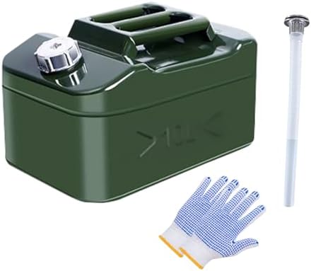 2.5 Gallons Metal Water Can 10liters Stackable Container, Portable Suitable for Outdoor Travel, Car Camping, Emergency Backup (Not For Drinking Water)