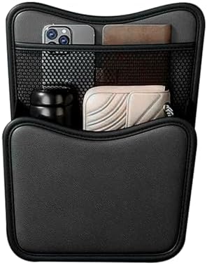 EMTK Car Seat Back Organizer, Black, Mesh Pocket Storage Bag, Reversible Front and Back Placement, 12.99 x 8.86in