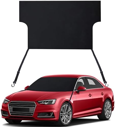 EcoNour Windshield Cover for Ice and Snow | Easy-Install with Adjustable Hooks & Storage Bag | Ice & Snow Protection | Anti-Theft Windshield Covers