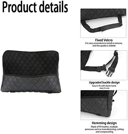 Car Purse Holder - Durable Leather Seat Back Organizer, Front Seat Storage Barrier, Pet & Kids Driver Storage Netting Pouch