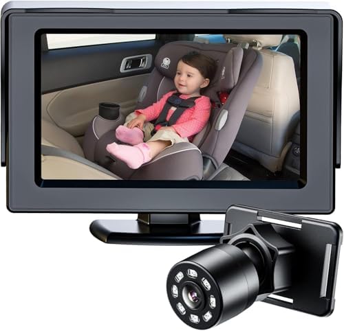 Itomoro Baby Car Camera, Easily Install Baby Car Mirror 1080P Clear Car Baby Camera for Rear Facing Seat Backseat 4.3 inch Display
