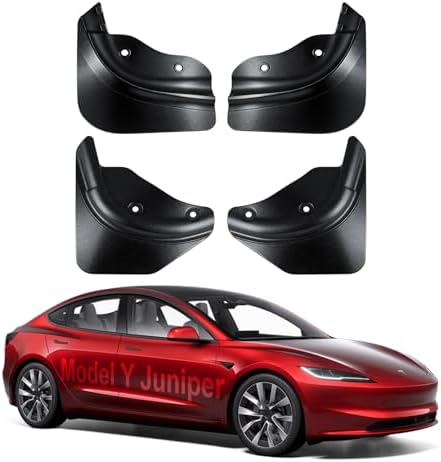 2025-2026 New Model Y Juniper Mud Flaps - 3D Laser Scanned PP-TPE Military-Grade Material No-Drill Aerodynamic Protection Accessories for Tesla Owners