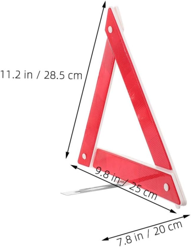 PRETYZOOM 2pcs Reflective Triangle Warning Sign for Vehicle Highway Safety