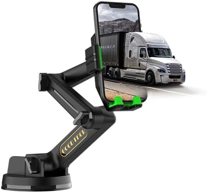 WUITIN Heavy Duty Phone Holder - Long Arm, Anti-Shake Suction Cup, Compatible with All Phones & Vehicles