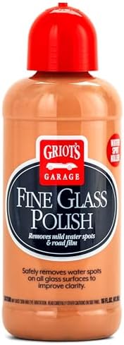Griot's Garage Fine Glass Polish, Car Window, Windshield Polishing Cleaner for Automotive and Home, Removes Stains and Water Spots, 11017, 16 oz