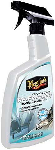 Meguiar's Carpet and Cloth Re-Fresher Odor Eliminator Spray, Car Air Freshener, Fights Odors and Freshens Fabrics in your Car, Easy to Use Trigger Spray, 24 Oz
